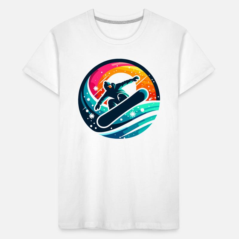 Vibrationen der Snowboard-Evolution Kinder Premium Bio T-Shirt