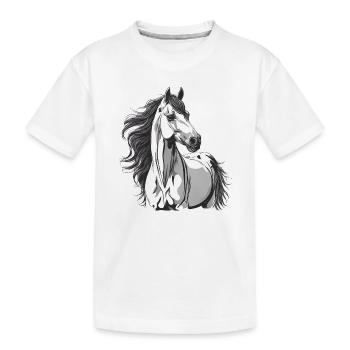Horse, Horse Fan, Horse Riding - Kids' Premium Organic T-Shirt - white - Front