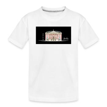 Berlin, Oper unter den Linden, Zeichnung - Kinder Premium Bio T-Shirt - Weiß - Vorne