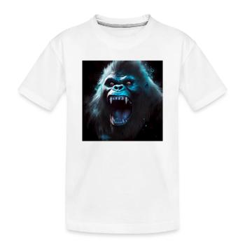 Gorilla 06 - Kinder Premium Bio T-Shirt - Weiß - Vorne