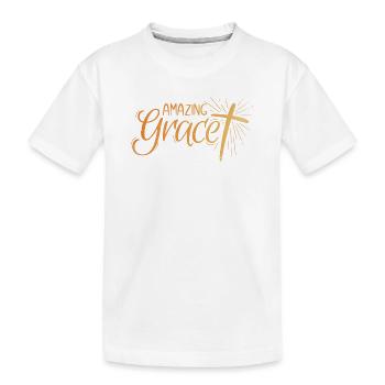 Lettrage Amazing Grace - T-shirt bio Premium Enfant - blanc - Devant