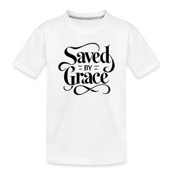 Sauvegardé par Grace Lettering Design - T-shirt bio Premium Enfant - blanc - Devant