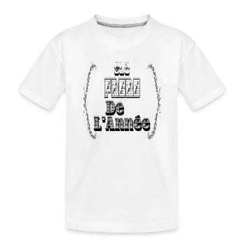 Elu Frère Année Frangin - T-shirt bio Premium Enfant - blanc - Devant