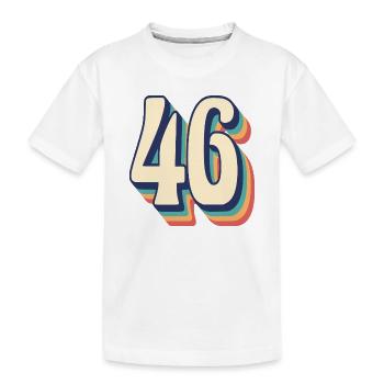 Vintage rétro T Shirt numéro 46 quarante-six - T-shirt bio Premium Enfant - blanc - Devant