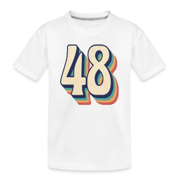 Vintage rétro T Shirt numéro 48 quarante-huit - T-shirt bio Premium Enfant - blanc - Devant