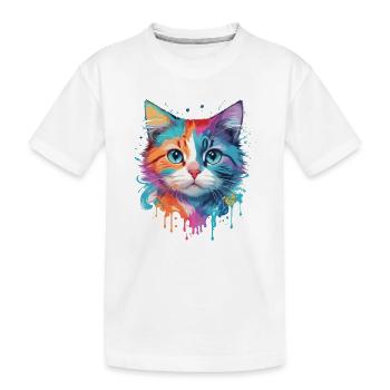 Chat mignon - T-shirt bio Premium Enfant - blanc - Devant