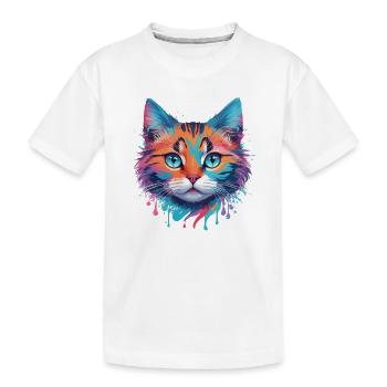 Chat mignon - T-shirt bio Premium Enfant - blanc - Devant