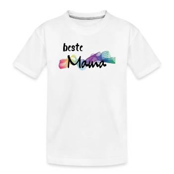 Beste Mama - best mummy - Kinder Premium Bio T-Shirt - Weiß - Vorne