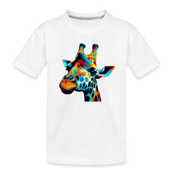 Giraffe Pop Art - Kids' Premium Organic T-Shirt - white - Front