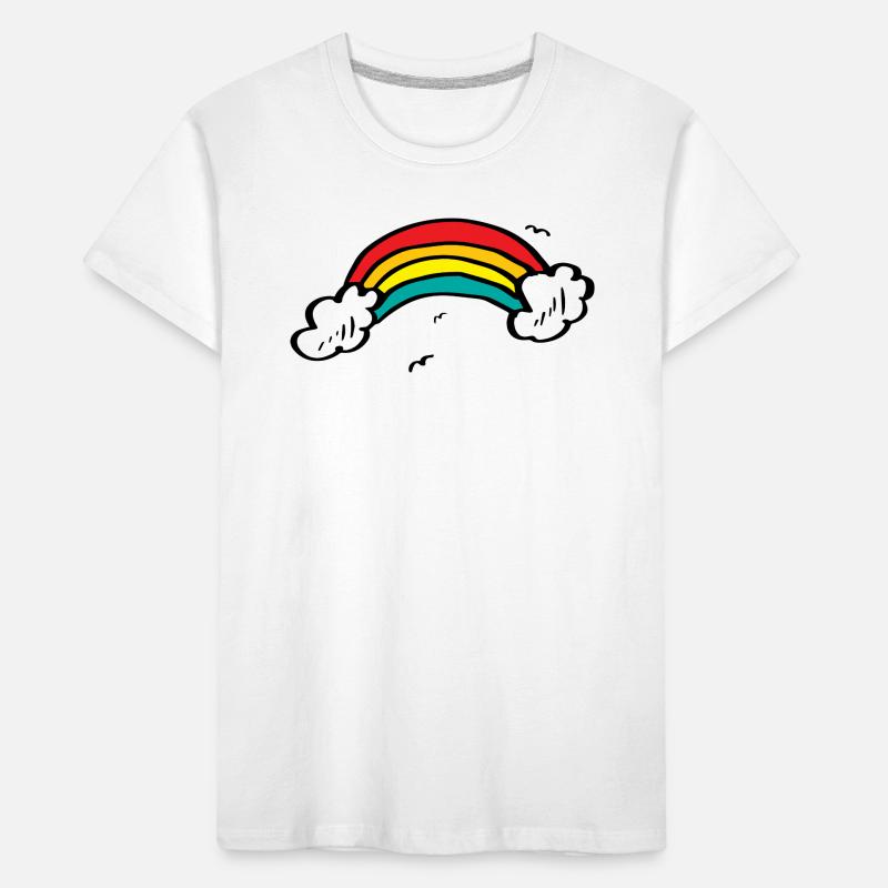 Lebendiger Regenbogenbogen Kinder Premium Bio T-Shirt