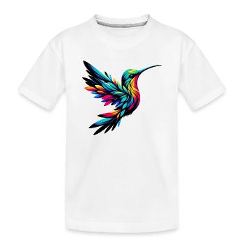 Kolibri - Kinder Premium Bio T-Shirt - Weiß - Vorne