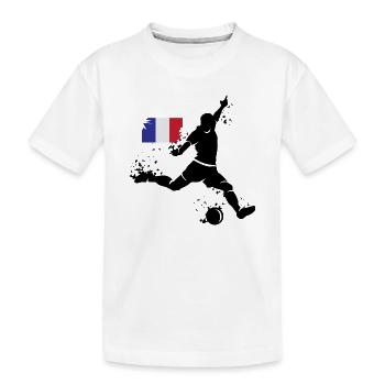 Joueur de football Blast France Team - T-shirt bio Premium Enfant - blanc - Devant