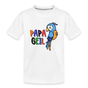 Dschungel Zoo Spruch Zootiere Afrika Papagei - Kinder Premium Bio T-Shirt - Weiß - Vorne