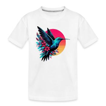Hummingbird - Kids' Premium Organic T-Shirt - white - Front