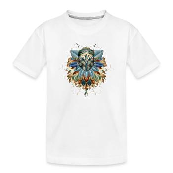 Insecte africain exotique dans l’amulette de la feuille - T-shirt bio Premium Enfant - blanc - Devant