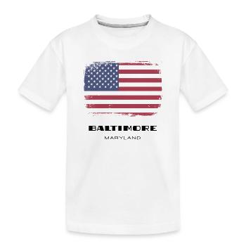 Baltimore, Maryland, États-Unis - T-shirt bio Premium Enfant - blanc - Devant