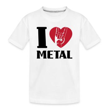 J’adore le métal - T-shirt bio Premium Enfant - blanc - Devant