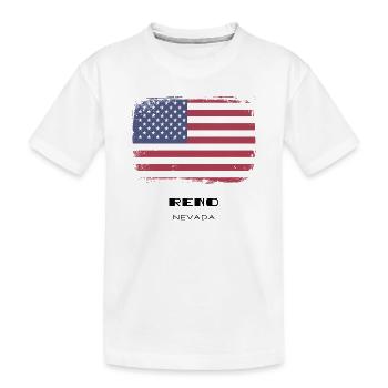 Reno, Nevada - Kids' Premium Organic T-Shirt - white - Front
