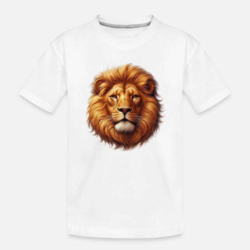 Löwe - Kinder Premium Bio T-Shirt - Weiß