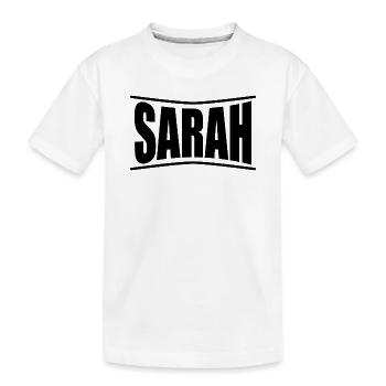 t-shirt Sarah t-shirt idée cadeau - T-shirt bio Premium Enfant - blanc - Devant