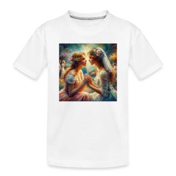 L’amour entre femmes - T-shirt bio Premium Enfant - blanc - Devant
