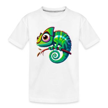 Caméléon - T-shirt bio Premium Enfant - blanc - Devant