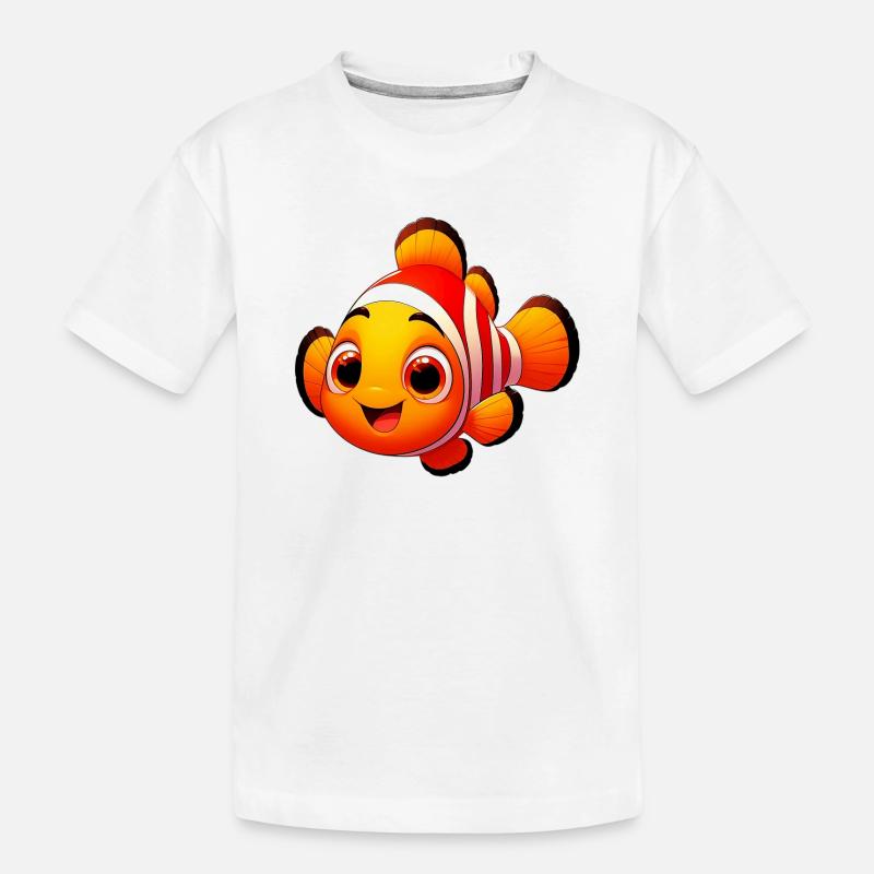 Clownfisch - Kinder Premium Bio T-Shirt - Weiß