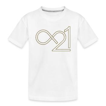 Bitcoin 21 millions infini minimaliste - T-shirt bio Premium Enfant - blanc - Devant