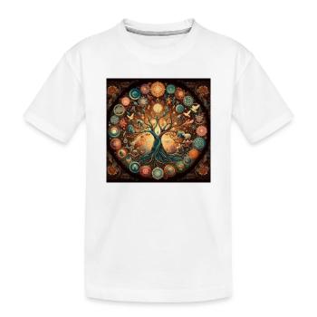 Arbre de vie coloré - T-shirt bio Premium Enfant - blanc - Devant