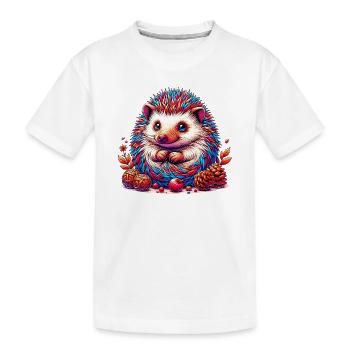 Hedgehog - Kids' Premium Organic T-Shirt - white - Front