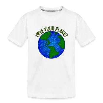 Aimez votre planète - T-shirt bio Premium Enfant - blanc - Devant