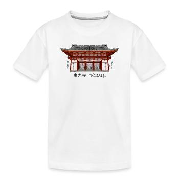 Nara Japon, Todai-ji, Temple bouddhiste - T-shirt bio Premium Enfant - blanc - Devant