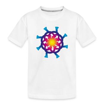 Spectral CIRCLE rainbow - Kinder Premium Bio T-Shirt - Weiß - Vorne