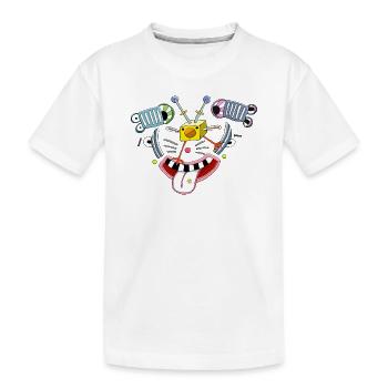 Image drôle, vilain clown poussin visage - T-shirt bio Premium Enfant - blanc - Devant