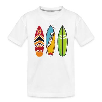 Planches de surf - T-shirt bio Premium Enfant - blanc - Devant