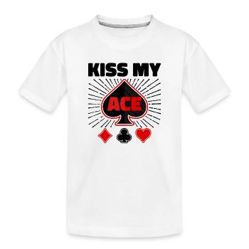 Profispieler Kartenspiel Poker Statement Casino - Kinder Premium Bio T-Shirt - Weiß - Vorne