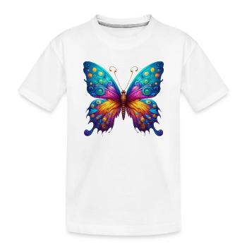 Van Gogh butterfly - Kids' Premium Organic T-Shirt - white - Front
