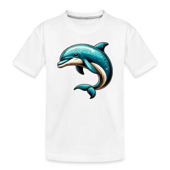Delfin - Kinder Premium Bio T-Shirt - Weiß - Vorne
