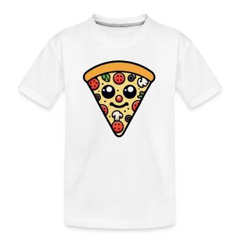 Pepperoni plein d’entrain : la tranche heureuse - T-shirt bio Premium Enfant - blanc - Devant
