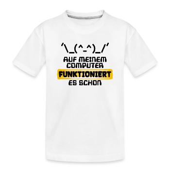 Programmeur de script de code de déclaration du développeur - T-shirt bio Premium Enfant - blanc - Devant