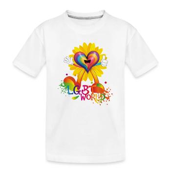 LGBT WORLD - T-shirt bio Premium Enfant - blanc - Devant