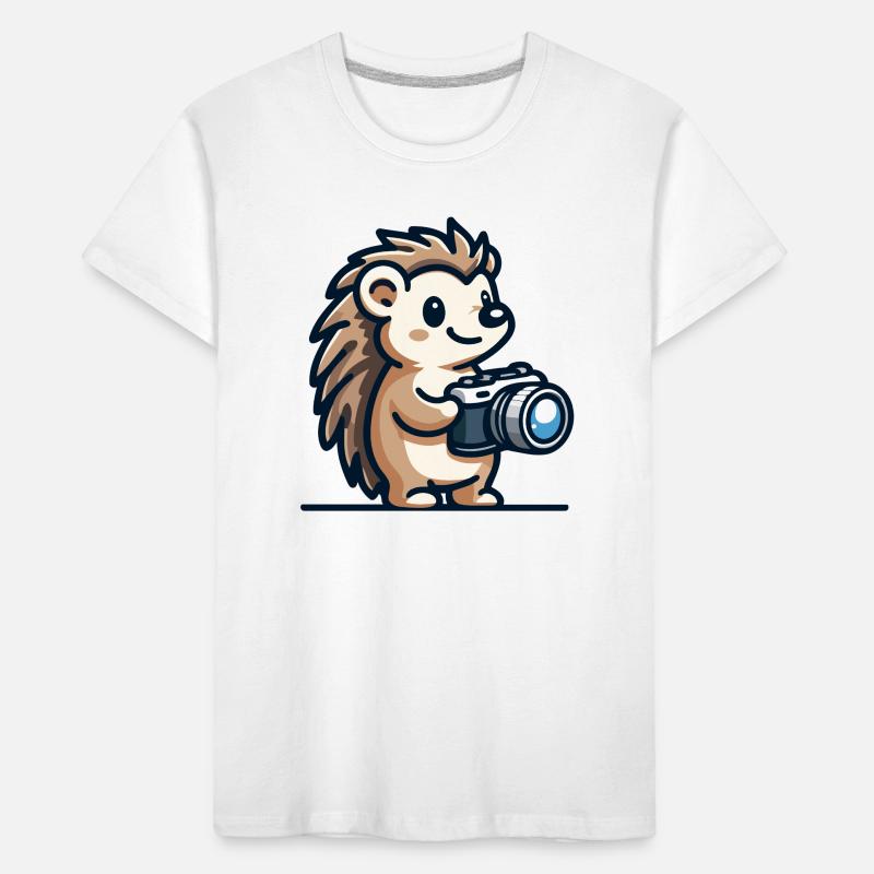Schnappschuss-Igel: Der Shutterbug-Kumpel Kinder Premium Bio T-Shirt
