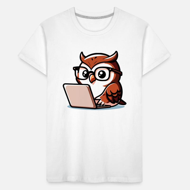 Wise Web Owl : le navigateur de connaissances T-shirt bio Premium Enfant