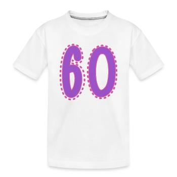 60. 60 JAHRE. 60. JAHRESTAG. 60. GEBURTSTAG. - Kinder Premium Bio T-Shirt - Weiß - Vorne