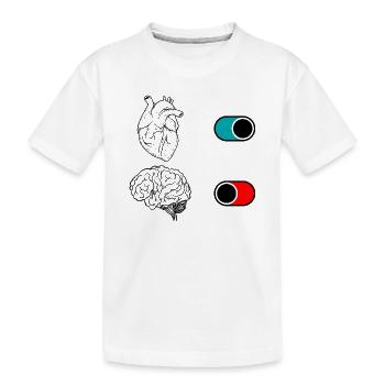 Duo de croissants nocturnes - T-shirt bio Premium Enfant - blanc - Devant