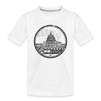 Carte patriotique du Capitole des États-Unis - T-shirt bio Premium Enfant - blanc - Devant