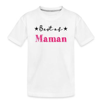 MUTTERTAG. HERZ. ALLES GUTE ZUM GEBURTSTAG. MAMA - Kinder Premium Bio T-Shirt - Weiß - Vorne