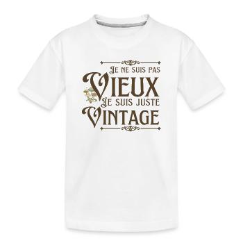 Ich bin nicht alt, ich bin nur Vintage - Kinder Premium Bio T-Shirt - Weiß - Vorne