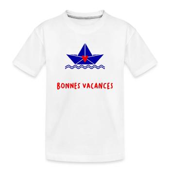 HAPPY HOLIDAYS - Kids' Premium Organic T-Shirt - white - Front