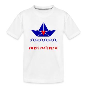 MERCI. MAÎTRESSE. MERCI MAÎTRESSE - T-shirt bio Premium Enfant - blanc - Devant